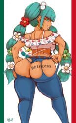 1girls ass big_ass big_breasts big_thighs breasts butt cyan_eyes cyan_hair female female_only hatsune_miku huge_ass huge_thighs latin_american_hatsune_miku_(meme) long_hair looking_at_viewer mexican mexican_miku oni_draws panties pants shirt solo tagme tattoo tattoo_on_butt thick_hips thick_thighs thighs torn_clothing torn_pants twintails vocaloid