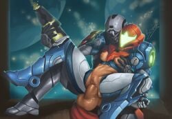 anal arm_cannon armor armored_samus bemmaa big_penis bodysuit helmet helmet_with_visor metroid metroid_dread power_armor power_suit pussy samus_aran sex varia_suit_helmet