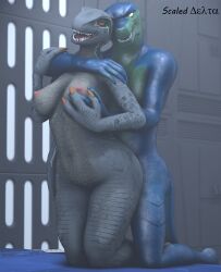 3d_(artwork) absurd_res ambiguous_penetration anthro bed blue_(jurassic_world) blue_body blue_scales breasts claws delta_(scaleddelta) digital_media_(artwork) dinosaur dromaeosaurid duo female from_behind_position furniture green_body green_scales grey_body grey_scales hand_on_arm hand_on_boob hand_on_hand hi_res jurassic_park jurassic_world kneeling lizard lizard_(petruz) male male/female multicolored_body nipples non-mammal_breasts nude open_mouth penetration prehistoric_species pupils reptile scaleddelta scales scalie sex slit_pupils source_filmmaker_(artwork) teeth theropod tongue two_tone_body universal_studios velociraptor yellow_eyes