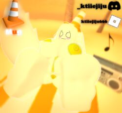 1girls 3d anus areolae big_ass big_breasts breasts cone cone_hat girl ktiiejiju_(artist) naked naked_female nude pussy roblox robloxian self_upload tagme tail thighs