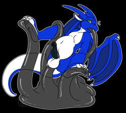 1boy anthro balls belly big_belly black_background dragon erection firondraak forced goo hands_behind_back horn humanoid_penis inflation male male_only muzz navel nude open_mouth penis rape simple_background solo spread_legs spreading tentacle tentacle_fellatio tentacle_rape tentacle_sex wings