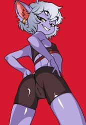 ass ass_focus bicycle_shorts bike_shorts black_shorts breasts cameltoe compression_shorts curvy curvy_female curvy_figure female grin league_of_legends shorts small_breasts solo spandex spandex_shorts spats spats_shorts thighs tight_clothes tight_clothing tight_fit tristana yoga_pants yordle
