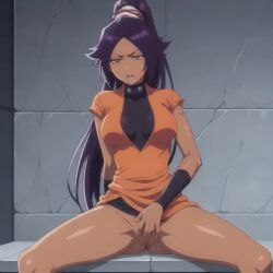 ai_generated female female_solo fingering fingers girl masturbation no_sound pussy rubbing rubbing_pussy shihouin_yoruichi solo solo_female tagme vaginal_penetration video