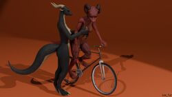 16:9 3d_(artwork) 4k absurd_res anshi anthro anthro_on_anthro breasts brown_body brown_scales digital_media_(artwork) duo female female/female green_eyes group hand_on_breast hands_on_hips hi_res interspecies kobold lexy_fur multicolored_body multicolored_scales reptile salliviya salliviya_(slad) scales scalie sex snake widescreen