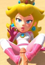 1boy 1girls 2025 3d ai_generated background blonde_hair blue_eyes civitai crown d3rmal desert earrings enjoying fellatio_gesture female footjob gem half-closed_eyes lips long_hair male mario_(series) mario_kart_world naughty_face nintendo nude nude_male penis princess_peach princess_peach_(aero) racing_suit tagme