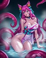 ahri anime anime_girl anime_style bath citemer female furry_female hentai league league_of_legends league_of_legends:_wild_rift spirit_blossom_ahri
