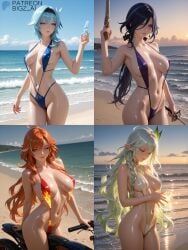 1girls 2girls 3girls 4girls ai_generated almost_naked almost_nude artist_name ass beach beach_background belly belly_button big_ass big_breasts big_butt bigz_ai black_hair blue_eyes blue_hair blush bra braid breasts burning_clothes clorinde_(genshin_impact) clothed clothing collar curvy curvy_body curvy_figure dark-skinned_female dat_ass eula_(genshin_impact) female female_focus female_only genshin_impact glowing glowing_eyes green_hair hairclip hips hoyoverse large_ass large_breasts light-skinned_female light_skin long_hair looking_at_viewer magic mavuika_(genshin_impact) medium_breasts mihoyo milf motorcycle multicolored_hair nahida_(genshin_impact) navel nipple_bulge perfect_body purple_hair red_hair rukkhadevata_(genshin_impact) sand sea seaside shiny shiny_breasts shiny_clothes shiny_skin short_hair sling_bikini sling_swimsuit slingshot_bikini slingshot_swimsuit smile smiling smiling_at_viewer swimsuit swimwear sword tanned_skin thick_thighs thighs voluptuous voluptuous_female weapon wet wet_body wet_clothes wet_skin white_hair wide_hips winking_eye