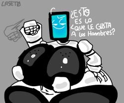 blowjob_gesture breasts caseto cum dicks female pal_(the_mitchells_vs._the_machines) robot robot_girl screen_face tagme teapot the_mitchells_vs._the_machines thick_thighs