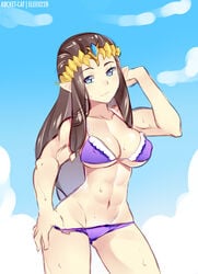 abs bikini female muscles muscular muscular_female nintendo princess_zelda r0cket solo the_legend_of_zelda twilight_princess underboob zelda_(twilight_princess)