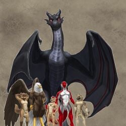 1:1 absurd_res accipitrid accipitriform alcander amber_eyes animal_genitalia anthro athletic avian bald_eagle balls bird black_body black_fur black_nose black_scales black_skin blue_eyes brown_body brown_eyes brown_feathers brown_fur canid canine canis cetacean chest_markings chest_tattoo claws dolphin domestic_dog dorsal_fin dragon dsw7 dyed_fur eagle ear_frill european_mythology feathered_wings feathers feral fin frill_(anatomy) fur genital_slit genitals german_shepherd grey_body grey_scales grey_skin group hair hand_on_hip hands_behind_head herding_dog hi_res horn hyena jarl_hyena krieg_gsd lontra looking_at_viewer male mammal marine markings membrane_(anatomy) membranous_wings muscles mustelid mythological_creature mythological_scalie mythology north_american_river_otter nude nude_anthro nude_male oceanic_dolphin otter pastoral_dog pose red_body red_eyes red_hair red_markings red_skin river_otter scale_markings scales scalie schrader schwartz_otter sea_eagle sheath siader size_difference smile smiling_at_viewer spots spotted_body spotted_fur spotted_hyena standing striped_dolphin tail tail_feathers tail_fin tan_body tan_fur tattoo toned_male toned_muscles toothed_whale western_dragon white_body white_feathers white_skin wings wyvern yellow_eyes