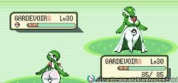 1futa anthroemerald ass balls big_ass big_breasts breasts chastity_cage dickgirl dress futanari game_screenshot gardevoir huge_ass huge_breasts intersex lockball mod pixel_art pokemon pokemon_anthro_emerald pokemon_rse sprite standing thick_ass thick_thighs