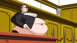 animated ass bbw belly_drop belly_on_table belly_overhang big_belly big_female blush double_chin dropping dropping_belly embarrassed fat fat_ass fat_female fat_fetish fat_girl fat_woman fatty female gyakuten_saiban huge_belly large_female mia_fey obese obese_female overweight overweight_female pig plump pork_chop struggling_to_fit thick_thighs tight_clothes tight_clothing tight_fit tubby weight_gain