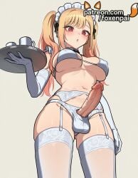 1futa 2025 ai_generated artist_name big_breasts big_breasts big_chest bikini blonde_hair blush breasts breasts breasts bust busty chest cock cup dick earrings elbow_gloves erection foxenpai futanari garter_belt garter_straps gloves hi_res high_quality high_resolution highres holding_tray jewelry kitagawa_marin large_breasts large_penis long_hair maid maid_headdress navel patreon patreon_username penis red_eyes solo sono_bisque_doll_wa_koi_wo_suru stable_diffusion swimsuit testicles thighhighs tray uncensored watermark white_gloves