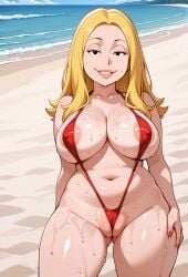 ai_generated american_dad beach belly between_labia big_ass big_breasts big_butt breasts cameltoe cartoon cartoon_character cartoon_milf cartoon_mom female francine_smith innie_pussy mature_female mature_woman milf mommy mother outdoors puffy_pussy pussy robotkesh seductive seductive_look seductive_smile shaved_pussy slingshot_swimsuit solo solo_female sweatdrop teasing thick_thighs visible_breath visible_nipples visible_pussy wet wet_body wide_hips