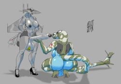 2futas absurd_res aircraft aircraft_humanoid anthro ass balls big_balls big_breasts big_butt big_penis black_clothing black_footwear black_high_heels breasts camo clothing cockpit duo f-16 f-16_falcon footwear foreskin futa_on_futa futa_only futanari genitals gh0stw0rx green_body grey_background grey_body gynomorph hand_on_hip hi_res high_heels holding_penis huge_balls huge_cock intersex intersex/intersex licking licking_lips lips living_aircraft living_machine living_vehicle lockheed_martin looking_at_viewer machine mi-24 mi-24_hind mil_mi-24 mil_mi-24_hind mil_moscow_helicopter_plant penis red_eyes saggy_balls shoes simple_background squatting tail teeth thick_thighs tongue tongue_out vehicle wings