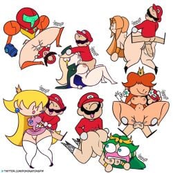 1boy 2d 6girls accurate_art_style all_fours anal anal_sex armor armored_samus artstyle_imitation ass big_ass big_breasts blonde_hair breasts cartoony clothed_female clothed_male_nude_female color cowgirl_position crossover crown cum cum_drip cum_in_ass cum_in_mouth cum_in_pussy cum_inside cum_leaking doggy_style dress excessive_cum female fishnets from_behind from_behind_position green_hair happy_sex harem helmet helmet_with_visor human human_penetrated human_penetrating kid_icarus kid_icarus_uprising light-skinned_female light_skin long_hair looking_annoyed looking_back male mario mario_(series) medium_breasts metroid missionary_position mob_face multiple_girls narrow_waist nintendo on_model open_mouth palutena pokenaito princess princess_daisy princess_peach princess_rosalina princess_zelda pussy red_hair reverse_cowgirl_position samus_aran sex skinny small_waist speedrunner_mario stand_and_carry standing_sex straight super_mario_bros. super_mario_galaxy super_smash_bros. terminalmontage the_legend_of_zelda thick_thighs thin tiny_waist vaginal_penetration varia_suit varia_suit_helmet wide_hips zelda_(a_link_between_worlds)