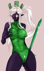 1girls 1x1x1x1 1x1x1x1_(forsaken) betrayed_1x1x1x1 breasts forsaken_(roblox) long_hair nefarmal nipples pubic_hair pussy roblox roblox_game robloxian see-through_body self_upload sword tagme thighs white_hair