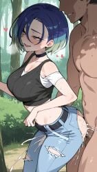 ai_art ai_assisted ai_generated ass belly belly_expansion big_ass big_belly big_breasts big_breasts cum curvy dark_hair female female impregnation nude perrin_(pokemon) pokemon pregnant sex voluptuous voluptuous_female white_skin