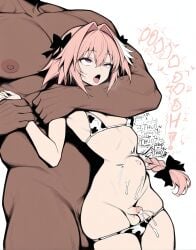 1femboy 1femboys 2boys 2d 2d_(artwork) ahe_gao ai_generated anal animal_print astolfo_(fate) big_ass big_ass_(male) big_penis bikini bikini_down black_bow bow braid choke_hold chokehold choking choking_during_sex choking_while_penetrating cow_print cum curvy curvy_figure curvy_hips dark-skinned_male dark_skin dominant dominant_male ejaculating_while_penetrated ejaculation ejaculation_while_penetrated english_text erection fate/grand_order fate_(series) femboy femboy_focus femboysub fucked_silly hair_intakes hairbow handsfree_ejaculation high_res high_resolution highres holding_another's_wrist huge_cock interracial large_insertion large_penis long_hair male_focus micro_bikini multicolored_hair multiple_boys navel oerba_yun_fang open_mouth otoko_no_ko penis picklepumper pink_hair plap plapping plapping_ass puffy_nipples purple_eyes rolling_eyes sex simple_background size_difference skin_fang slim_waist small_penis small_testicles smirk smirking stomach_bulge strangling submissive_femboy swimsuit testicles text thick_thighs thud tongue tongue_out uncensored white_background wide_hips yaoi