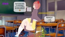 2girls ass big_ass big_butt cough coughing degradation doki_doki_literature_club dominant domination facesitting fart fart_cloud fart_fetish fart_torture farting farting_in_face farting_on_another farting_on_face fat_ass female female/female female_only huge_ass huge_butt monika_(doki_doki_literature_club) muffled_scream punishment sayori_(doki_doki_literature_club) shora_gasniffa sitting_on_face stinky_fart thick_thighs used_as_an_object whining