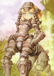 blonde_hair centaur female giant monster_girl phaedra shadow_of_the_colossus shigatake solo taur