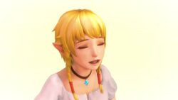 3d animated blonde_hair blue_eyes closed_eyes clothed female heisenweimer humanoid hylian hyrule_warriors jewelry linkle mp4 necklace neckwear nintendo no_sound pale_skin pointy_ears sex sexually_suggestive simple_background solo_focus the_legend_of_zelda video webm white_background