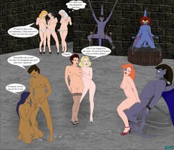 10girls 1boy 6+girls angela_(gargoyles) armpits beth_maza blue-skinned_female blue-skinned_male blue_skin bondage boss_and_subordinate breasts canine clothing dark-skinned_female dark_skin daughter demona disney dungeon elisa_maza fab3716 father father_and_daughter female femsub fox_xanatos french_text gagged gargoyles goliath_(gargoyles) human human_on_humanoid humanoid incest interspecies janine_renard light-skinned_female light_skin luna_weird male male_and_female_subs malesub mammal margot_yale maria_chavez mother mother_and_daughter multiple_girls multiple_subs nipples nude nude_female nude_male orgy phoebe_weird pussy rape restrained reverse_cowgirl_position reverse_rape seline_weird sex siblings sister sisters stationary_restraints straight tagme tattoo tattoo_on_face text tied_to_wall translation_request underwear villain_on_hero weird_sisters yuri