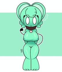 breasts low_quality mint_fur moch_(sprunki) mochimochz mouse_ears mouse_girl mouse_tail nipples pussy simple_background sprunki sprunki_oc uncensored