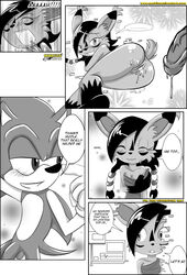 after_sex all_fours anthro blush cum cum_in_pussy cum_inside dressing feline female hedgehog lynx male mammal mobius_unleashed nicole_the_lynx nipples nude palcomix penis pussy sonic_(series) steel_tigerwolf straight