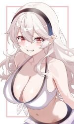 1girls big_breasts blush breasts cleavage clothed clothing corrin_(female)_(fire_emblem) corrin_(female)_(summer)_(fire_emblem) corrin_(fire_emblem) corrin_(fire_emblem)_(female) corrin_(summer)_(fire_emblem)_(female) female female_focus female_only fire_emblem fire_emblem_fates fire_emblem_heroes human n_54 nintendo smile tagme white_skin