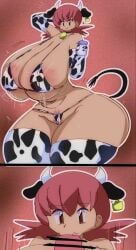 big_breasts cow_print kotarodayo1126 pokemon whitney_(pokemon)