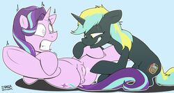 2016 anus electro_current_(oc) equine female feral friendship_is_magic horn mammal my_little_pony pussy starlight_glimmer strangerdanger unicorn yuri