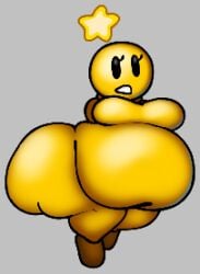 bbw big_ass big_breasts breasts bubble_butt chip_at_night cleavage female huge_ass huge_breasts mario_(series) mario_and_luigi:_bowser's_inside_story mario_and_luigi_(series) nintendo overweight shortstack starlow thick_thighs wide_hips yellow_body yellow_skin