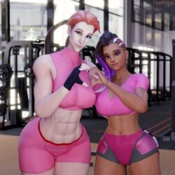 3d activision big_ass big_breasts big_thighs blizzard_entertainment breasts bubble_ass bubble_butt bust busty chest curvaceous curves curvy curvy_figure dark-skinned_female female gym hips hourglass_figure huge_ass large_ass legs mature mature_female moira moira_o'deorain muscular muscular_female olivia_colomar overwatch overwatch_2 slim_waist sombra thick thick_ass thick_hips thick_legs thick_thighs thighs valentine's_day voluptuous voluptuous_female vonsvaigen waist wide_hips wide_thighs