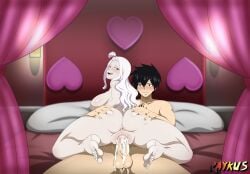 1boy 1girls ass fairy_tail gray_fullbuster graymira mirajane_strauss straight vaginal_penetration