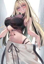 blonde_hair flowglow glasses grin hips_wider_than_shoulders hololive hololive_dev_is hololive_flow_glow koganei_niko omoti_(1201208) smile thick_hips virtual_youtuber wide_hips