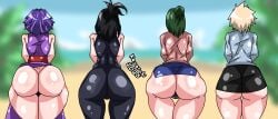 4girls ass ass_bigger_than_head ass_chart ass_focus back_view bakugou_mitsuki behind behind_view big_ass big_butt big_thighs black_hair blonde_female blonde_hair blonde_hair dress gigantic_ass green_hair hero heroine inko_midoriya kaina_tsutsumi keyaruki lady_nagant massive_ass midoriya_inko milf milfs mitsuki_bakugou mommy mother multicolored_hair my_hero_academia nana_shimura pink_hair purple_hair skin_tight skin_tight_outfit skin_tight_suit skinsuit tsutsumi_kaina