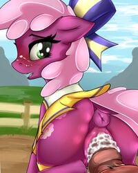 2016 anal anal_sex animal_genitalia animal_penis anus ass blush cheerilee_(mlp) cum cum_in_pussy cum_inside cutie_mark duo earth_pony equine equine_penis female fence feral friendship_is_magic green_eyes hair_ribbon hairbow horse horsecock male mammal my_little_pony open_mouth outside penetration penis pony pussy ribbons sex skirt solo_focus straight teta vaginal_penetration