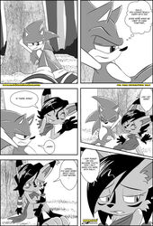 anthro breasts clothing comic feline female hedgehog lynx male mammal mobius_unleashed nicole_the_lynx palcomix sonic_(series) sonic_the_hedgehog steel_tigerwolf straight