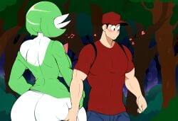 1boy ai_generated ass ass_grab big_butt female gardevoir huge_ass mullon nervous novelai pokemon pokemon_(species) pokemon_rse pokephilia seductive