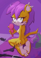 3_toes 5_fingers anthro archie_comics ass barefoot bite biting_lip bra breasts claws clothing ear_piercing feet female fingers footwear green_eyes herpestid hi_res looking_at_viewer mammal mina_mongoose mongoose nipples nude panties piercing sega sex_toy shoes soles solo sonic_(series) sonic_the_hedgehog_(archie) sonic_the_hedgehog_(comics) sonic_the_hedgehog_(series) spikeybluething toe_claws toes underwear vibrator