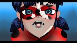 1girls 2d 2d_animation animated animation blue_eyes blue_hair bodysuit cum cum_in_mouth cum_on_face dark-yoka18 domino_mask eye_mask facial female female_only ladybug_(character) marinette_dupain-cheng miraculous:_tales_of_ladybug_and_cat_noir miraculous_ladybug no_sound open_mouth pigtails self_upload short_video shorter_than_30_seconds solo style_parody superheroine swallowing swallowing_cum taimanin_(series) taimanin_asagi taimanin_style video wide_open_mouth