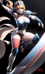 1girls ai_generated big_breasts breasts breasts_focus eagle_marin female female_focus female_only legs nipples nipples_visible_through_clothing saint_seiya shounen_jump silver_saints solo solo_female solo_focus thighs visible_nipples