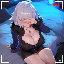 ai_generated bedroom big_ass big_breasts fate/grand_order jeanne_alter mij recording