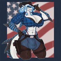 1futa anthro anthro_only big_ass big_balls big_breasts big_butt big_penis big_thighs fit fit_futanari furry furry_only futa_only futanari looking_at_viewer muscular muscular_futanari nika_sharkeh shark shark_girl solo taller_girl tight_clothing