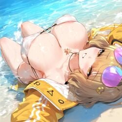 ai_generated anis_(nikke) beach big_breasts bikini goddess_of_victory:_nikke mij