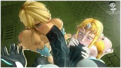 1boy 1futa 1girls 3d ball_suck bisexual blonde_hair blowjob blowjob_face both_sexes_in_same_situation femboy futa_on_female futa_on_male futanari highv0ltage hyrule_warriors imp_midna link link_(hyrule_warriors) midna princess_zelda the_legend_of_zelda twilight_princess zelda_(hyrule_warriors)