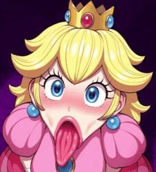 :>= animated blowjob_face bukkake cum cum_in_mouth cum_on_face cum_on_tongue cumshot facial fellatio fellatrix human human_only light-skinned_female light_skin mario_(series) nintendo open_mouth princess_peach stickyspoodge super_mario_bros. tongue tongue_out