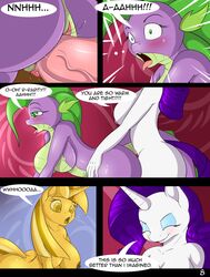 1futa 2016 2girls anthro anthrofied ass barb_(mlp) comic dialogue dickgirl dragon english_text equine female friendship_is_magic furry futa_on_female futanari futarare hair horn intersex intersex/female mammal my_little_pony rarity_(mlp) rule_63 sex smooth_skin spike_(mlp) suirano temptation_(suirano) temptation_tales_(suirano) text twilight_scepter_(mlp) unicorn vaginal_penetration