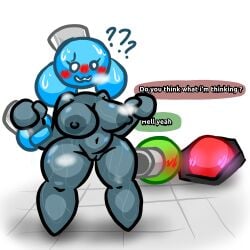 arras.io big_ass big_breasts blue_head dark_skin diep.io embarrassed embarrassed_nude_female female mob_face naked pussy tank thick_thighs weapon